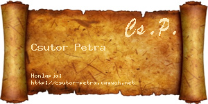 Csutor Petra névjegykártya